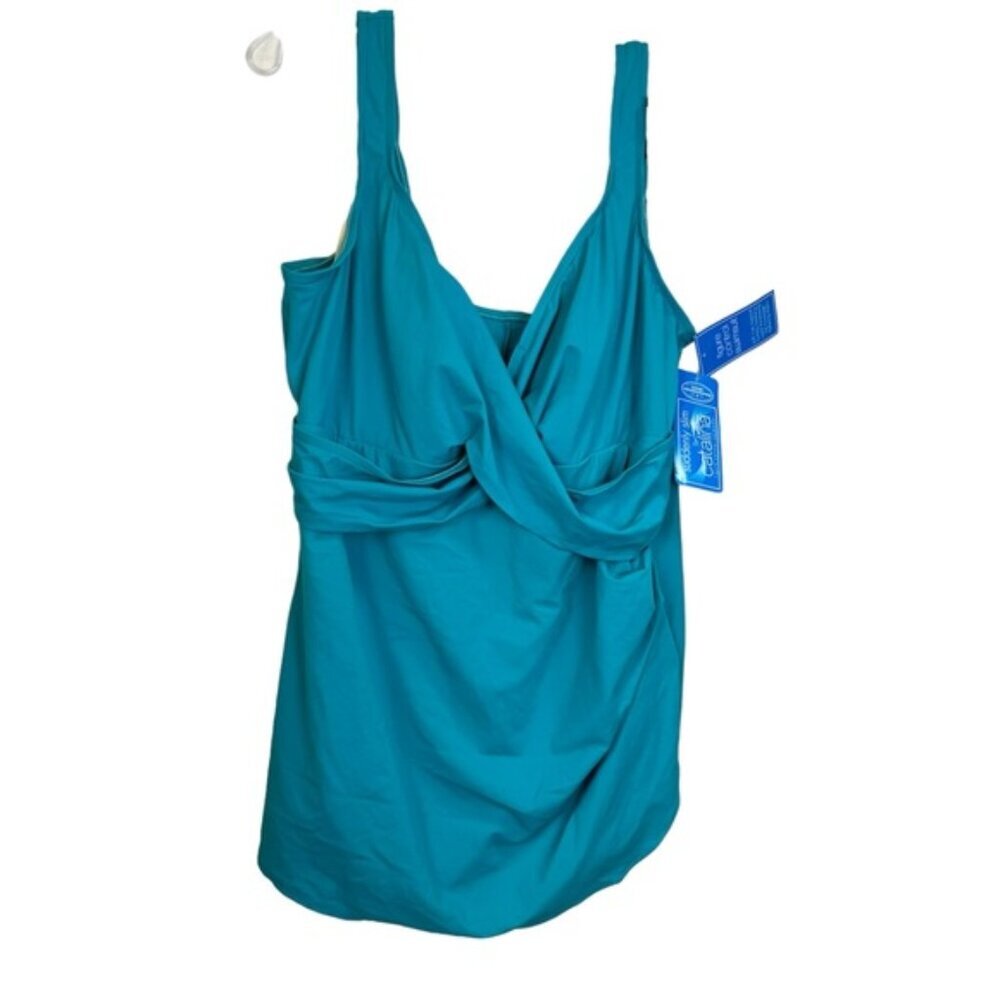 CATALINA Suddenly Slim NEW Figure Control Swimwear One Piece Ruched Beach 3X 24W